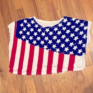 American Flag Crop Top